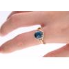 imageGin ampamp Grace 10K Yellow Gold Real Diamond Ring I1 with Genuine London Blue Topaz Daily Work Wear Jewelry for Women Gifts for Her