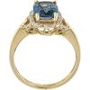 imageGin ampamp Grace 10K Yellow Gold Real Diamond Ring I1 with Genuine London Blue Topaz Daily Work Wear Jewelry for Women Gifts for Her