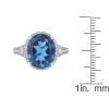 imageGin ampamp Grace 14K White Gold Genuine London Blue Topaz Ring with Diamonds for women  Ethically authentically ampamp organically sourced Round shaped London Blue Topaz handcrafted jewelry for her  London Blue Topaz Ring for women