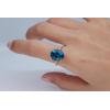 imageGin ampamp Grace 14K Yellow Gold Genuine London Blue Topaz Ring with Diamonds for women  Ethically authentically ampamp organically sourced Ovalcut shaped London Blue Topaz handcrafted jewelry for her  London Blue Topaz Ring for women