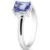 imageGin ampamp Grace 925 Sterling Silver Genuine Blue Tanzanite With Natural Diamond I1 Ring for Women
