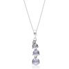 imageGin ampamp Grace 925 Sterling Silver Genuine Tanzanite Genuine White Sapphire Pendant for Women