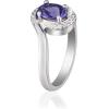 imageGin ampamp Grace 925 Sterling Silver Genuine Tanzanite Ring with Diamonds for women  Ethically authentically ampamp organically sourced Ovalcut shaped Tanzanite handcrafted jewelry for her
