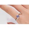 imageGin ampamp Grace 925 Sterling Silver Genuine Tanzanite Ring with Diamonds for women  Ethically authentically ampamp organically sourced Trillioncut shaped Tanzanite handcrafted jewelry for her