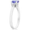 imageGin ampamp Grace 925 Sterling Silver Mozambique Genuine Tanzanite Ring with Diamonds for women  Ethically authentically ampamp organically sourced Roundcut shaped Tanzanite handcrafted jewelry for her