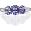 imageGin ampamp Grace 925 Sterling Silver Three Stone Genuine Tanzanite Ring with Diamonds for Women Holiday Gifts  Ethically Authentically ampamp Organically Sourced Ovalcut shaped Tanzanite handcrafted jewelry for her