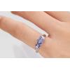 imageGin ampamp Grace 925 Sterling Silver Three Stone Genuine Tanzanite Ring with Diamonds for Women Holiday Gifts  Ethically Authentically ampamp Organically Sourced Ovalcut shaped Tanzanite handcrafted jewelry for her