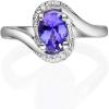 imageGin ampamp Grace 925 Sterling Silver Genuine Tanzanite Ring with Diamonds for women  Ethically authentically ampamp organically sourced Ovalcut shaped Tanzanite handcrafted jewelry for her