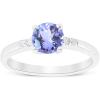 imageGin ampamp Grace 925 Sterling Silver Mozambique Genuine Tanzanite Ring with Diamonds for women  Ethically authentically ampamp organically sourced Roundcut shaped Tanzanite handcrafted jewelry for her