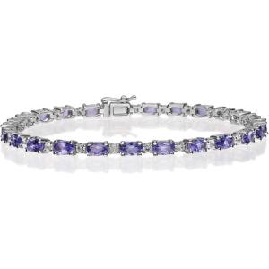 imageGin ampamp Grace 925 Sterling Silver Bracelet with Genuine Tanzanite Daily Work Wear Jewelry for Women Holiday Gifts Gifts for Her