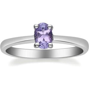 imageGin ampamp Grace 925 Sterling Silver Genuine Tanzanite Ring for women  Ethically authentically ampamp organically sourced Ovalcut shaped Tanzanite handcrafted jewelry for her