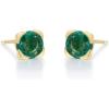 imageGin ampamp Grace 10K Yellow Gold Natural Emerald Earrings for Women Holiday Gifts  Ethically Authentically ampamp Organically Sourced Ovalcut shaped Emerald handcrafted jewelry for her  Emerald Earrings for Women Holiday Gifts
