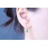 imageGin ampamp Grace 10K Yellow Gold Natural Emerald ampamp Natural Diamond I1I2 Lever Back Drop Style Earring for Women