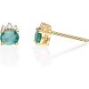 imageGin ampamp Grace 10K Yellow Gold Natural Zambian Emerald Earrings with Natural Diamonds for Women Holiday Gifts  Ethically Authentically ampamp Organically Sourced Ovalcut Emerald handcrafted jewelry for her