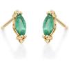 imageGin ampamp Grace 10K Yellow Gold With Emerald and Natural Diamond I1 leverback Earring for Women