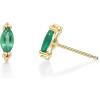 imageGin ampamp Grace 10K Yellow Gold With Emerald and Natural Diamond I1 leverback Earring for Women
