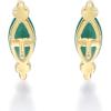 imageGin ampamp Grace 10K Yellow Gold With Emerald and Natural Diamond I1 leverback Earring for Women