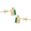 imageGin ampamp Grace 14K Yellow Gold Natural Emerald Diamond I1I2 Stud Earring for Women