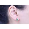 imageGin ampamp Grace 14K Yellow Gold Natural Emerald Diamond I1I2 Stud Earring for Women