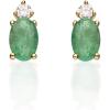 imageGin ampamp Grace 14K Yellow Gold Natural Emerald Diamond I1I2 Earring for Women