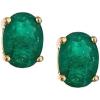 imageGin ampamp Grace14K Yellow Gold Natural Zambian Emerald Earrings for women  Ethically authentically ampamp organically sourced Ovalcut Emerald handcrafted jewelry for her  Emerald Earrings for women