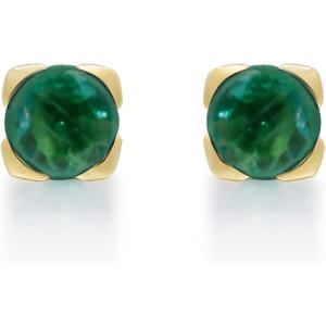 imageGin ampamp Grace 10K Yellow Gold Natural Emerald Earrings for Women Holiday Gifts  Ethically Authentically ampamp Organically Sourced Ovalcut shaped Emerald handcrafted jewelry for her  Emerald Earrings for Women Holiday Gifts