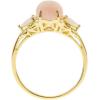 imageGin ampamp Grace 10K Yellow Gold Natural Pink Opal Ring with Real Diamonds for women  Ethically authentically ampamp organically sourced Oval shaped opal handcrafted jewelry for her  Opal Ring for women