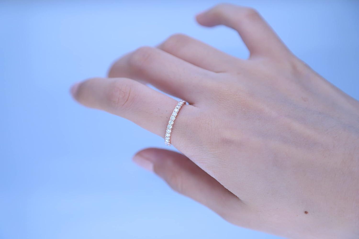 imageGin ampamp Grace 14K Rose Gold Natural White Diamond Ring for women  Ethically authentically ampamp organically sourced Roundcut shaped Diamond handcrafted jewelry for her  Diamond Ring for women