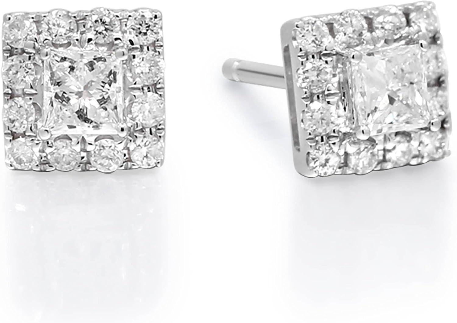 imageGin ampamp Grace 14K White Diamond Earrings for Women Holiday Gifts  Ethically Authentically ampamp Organically Sourced Roundcut shaped Diamond handcrafted jewelry for her  Diamond Earring for Women Holiday Gifts