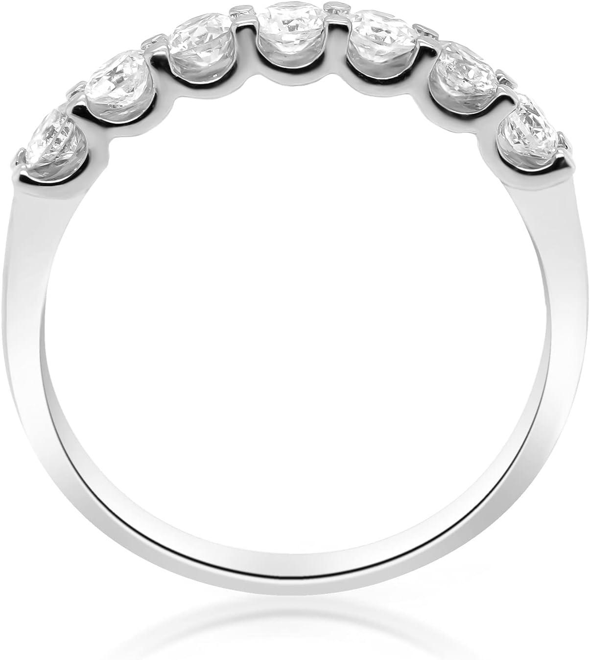 imageGin ampamp Grace 14K White Diamond Ring for women  Ethically authentically ampamp organically sourced Roundcut shaped Diamond handcrafted jewelry for her  Diamond Ring for women