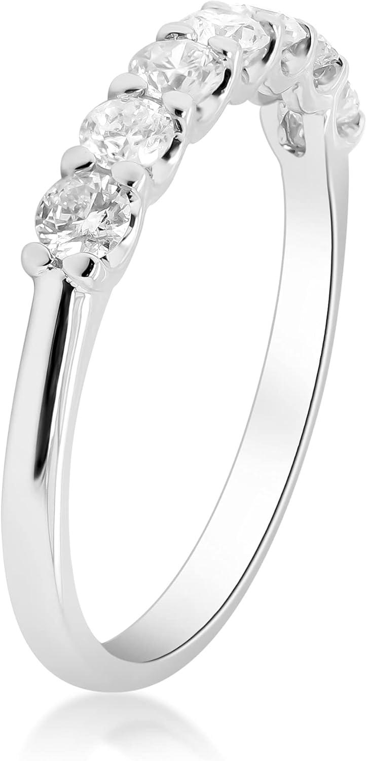 imageGin ampamp Grace 14K White Diamond Ring for women  Ethically authentically ampamp organically sourced Roundcut shaped Diamond handcrafted jewelry for her  Diamond Ring for women