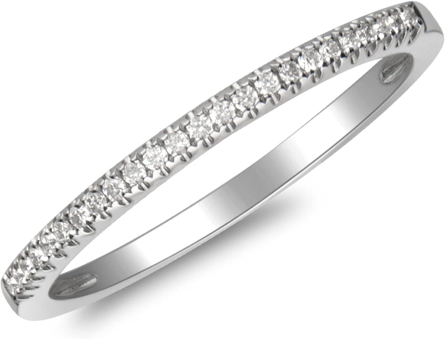 imageGin ampamp Grace 14K White Gold Real Diamond Ring I1 with Daily Work Wear Jewelry for Women Gifts for Her