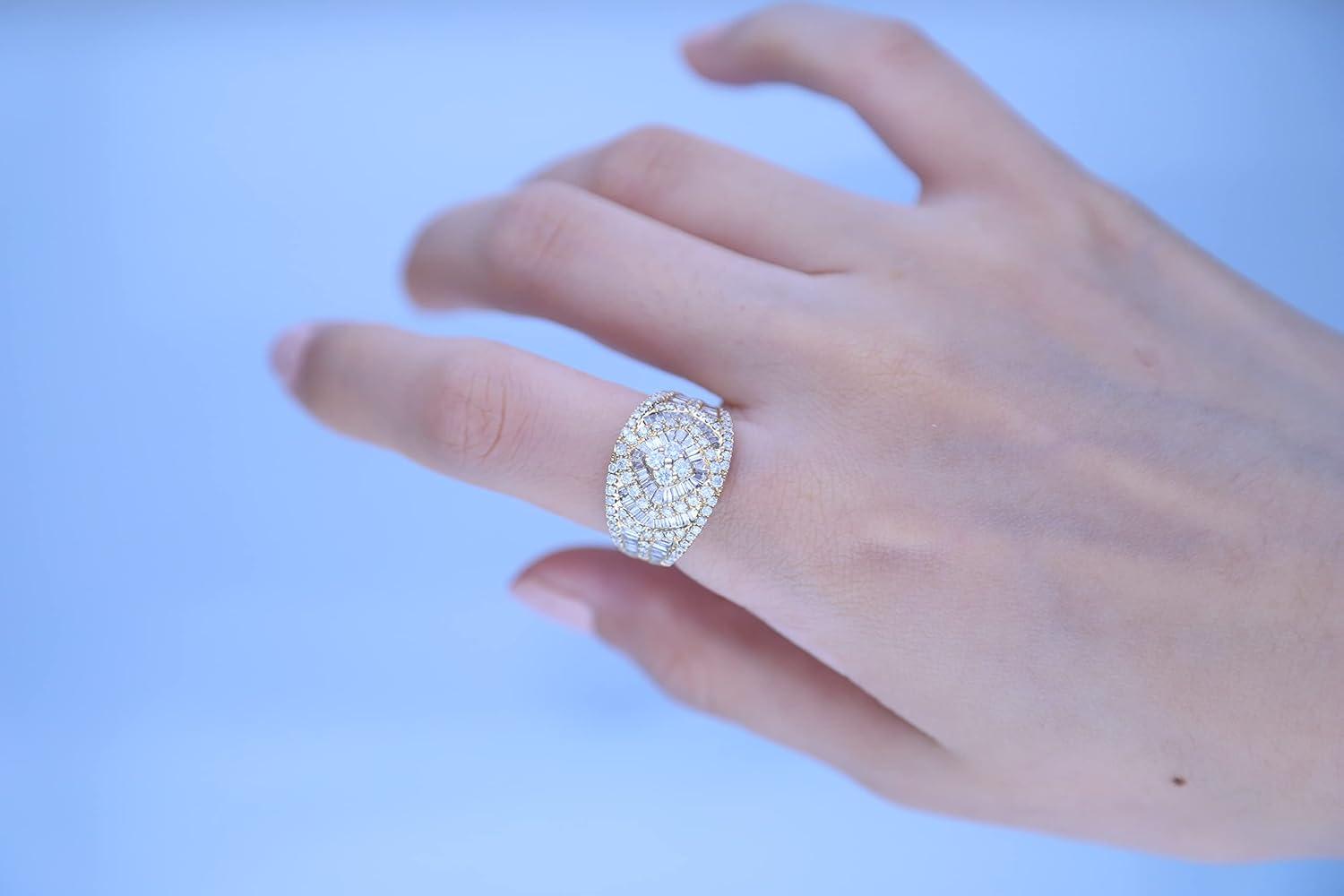 imageGin ampamp Grace 14K Yellow Diamond Ring for women  Ethically authentically ampamp organically sourced Roundcutshaped Diamond h andcrafted jewelry for her  Diamond Ring for women