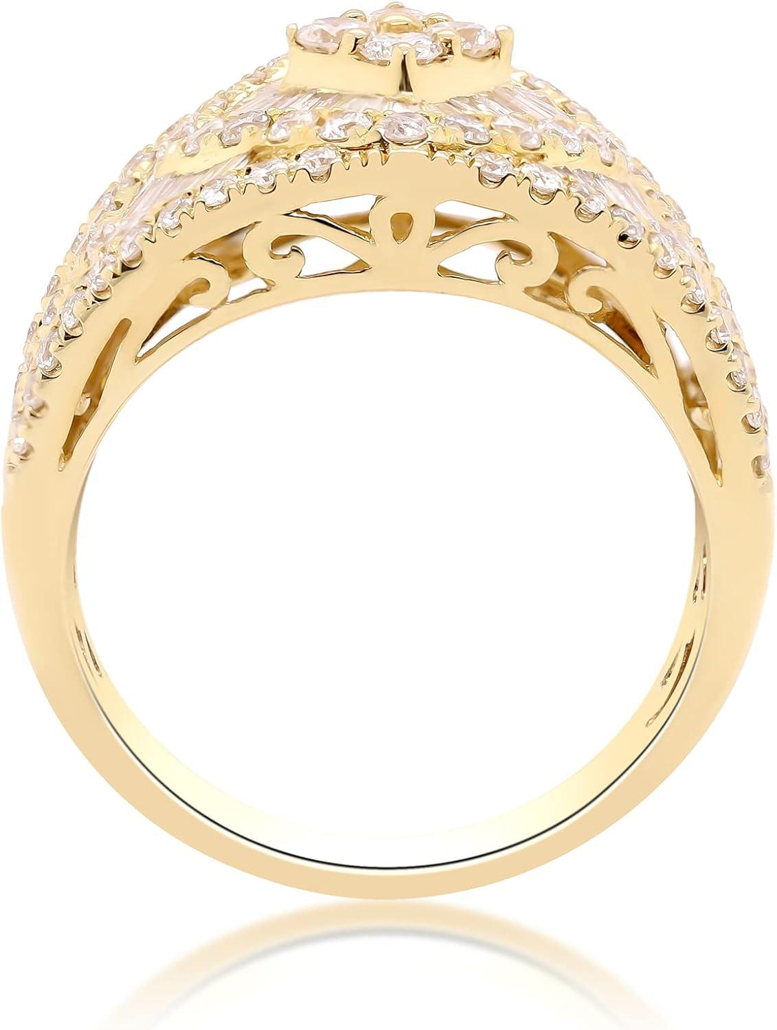 imageGin ampamp Grace 14K Yellow Diamond Ring for women  Ethically authentically ampamp organically sourced Roundcutshaped Diamond h andcrafted jewelry for her  Diamond Ring for women
