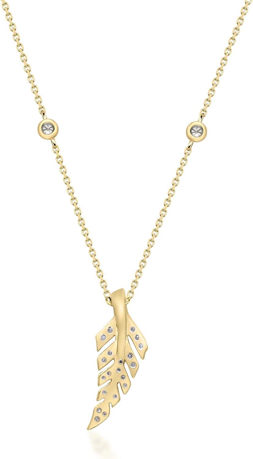 imageGin ampamp Grace 14K Yellow Gold Natural Diamond Pendant for Women Holiday Gifts  Ethically Authentically ampamp Organically Sourced Roundcut shaped Diamond handcrafted Jewelry Gifts For Her Holiday Season Gifts  Diamond Necklace for Women Holiday Gifts