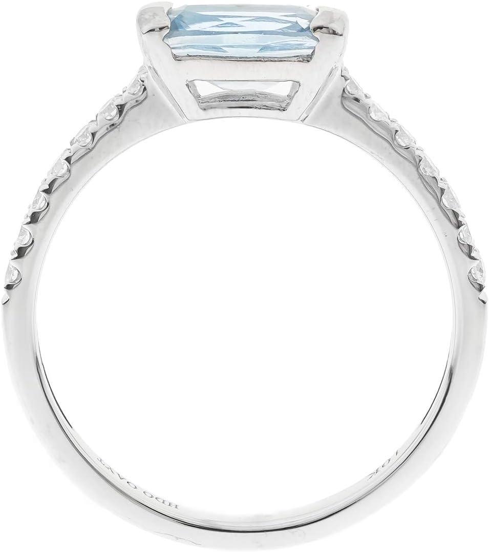 imageGin and Grace 10K White Gold Genuine Aquamarine Ring with Diamonds for Women Holiday Gifts  Ethically Authentically ampamp Organically Sourced Cushioncut shaped Aquamarine handcrafted jewelry for her  Aquamarine Ring for Women Holiday Gifts
