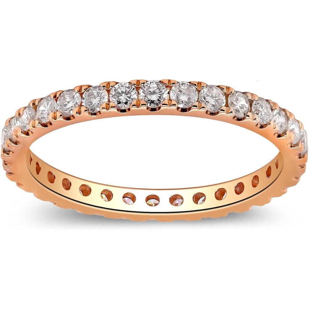 imageGin ampamp Grace 14K Rose Gold Natural White Diamond Ring for women  Ethically authentically ampamp organically sourced Roundcut shaped Diamond handcrafted jewelry for her  Diamond Ring for women