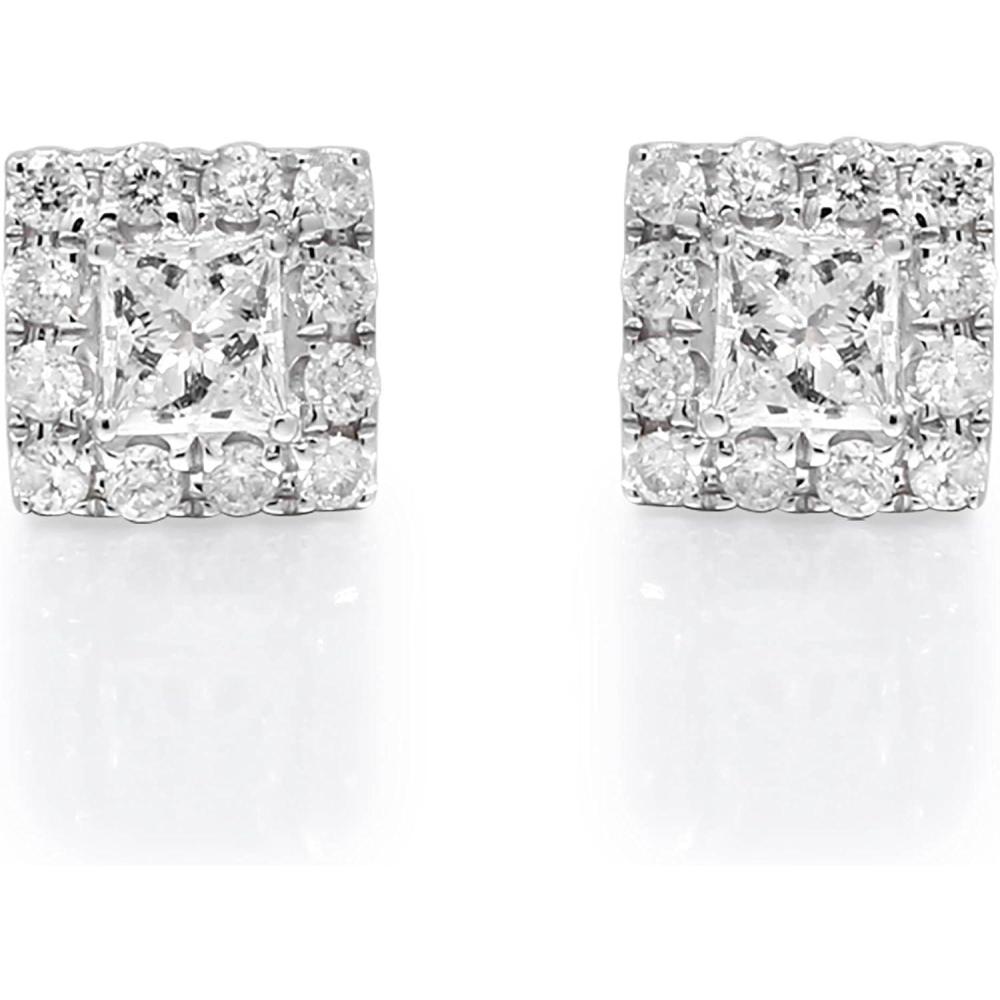 imageGin ampamp Grace 14K White Diamond Earrings for Women Holiday Gifts  Ethically Authentically ampamp Organically Sourced Roundcut shaped Diamond handcrafted jewelry for her  Diamond Earring for Women Holiday Gifts