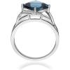 imageGin ampamp Grace 10K White Gold Genuine London Blue Topaz Ring with Diamonds for Women Holiday Gifts  Ethically Authentically ampamp Organically Sourced Cushioncut shaped London Blue Topaz handcrafted jewelry for her  London Blue Topaz Ring for Women Holiday Gifts