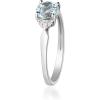 imageGin and Grace 14K White Gold Genuine Aquamarine Ring with Diamonds for women  Ethically authentically ampamp organically sourced Roundcut shaped Aquamarine her  Aquamarine Ring for women