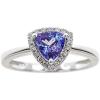 imageGin ampamp Grace 10K White Gold Genuine Tanzanite Ring with Diamonds for women  Ethically authentically ampamp organically sourced Pearcut shaped Tanzanite handcrafted jewelry for her