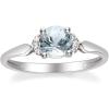 imageGin ampamp Grace 14K White Gold Genuine Aquamarine Ring with Diamonds for Women Holiday Gifts  Ethically Authentically ampamp Organically Sourced Roundcut shaped Aquamarine handcrafted jewelry for her