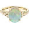 imageGin and Grace 10K Yellow Gold Natural Ethiopian Opal Ring with Real Diamonds for women  Ethically authentically ampamp organically sourced Oval shaped opal handcrafted jewelry for her  Opal Ring for women