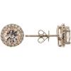 imageGin ampamp Grace 10K Rose Gold Genuine 16 Ct Morganite ampamp Natural Diamond I1I2 Stud Earring for Women