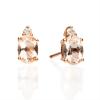 imageGin ampamp Grace 10K Rose Gold Genuine Morganite Earrings for Women Holiday Gifts  Ethically Authentically ampamp Organically Sourced Ovalcut shaped Morganite handcrafted jewelry for her  Morganite Earrings for Women Holiday Gifts