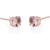 imageGin ampamp Grace 10K Rose Gold Genuine Morganite Earrings for Women Holiday Gifts  Ethically Authentically ampamp Organically Sourced RoundCut shaped Morganite handcrafted jewelry for her