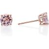 imageGin ampamp Grace 10K Rose Gold Genuine Morganite Earrings for Women Holiday Gifts  Ethically Authentically ampamp Organically Sourced RoundCut shaped Morganite handcrafted jewelry for her