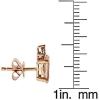 imageGin ampamp Grace 10K Rose Gold Genuine Morganite Oval With Natural Diamond I1 Stud Earring for Women