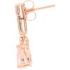 imageGin ampamp Grace 10K Rose Gold Genuine Morganite ampamp Natural Diamond I1I2 Long Stud Earring for Women