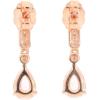 imageGin ampamp Grace 10K Rose Gold Genuine Morganite ampamp Natural Diamond I1I2 Long Stud Earring for Women